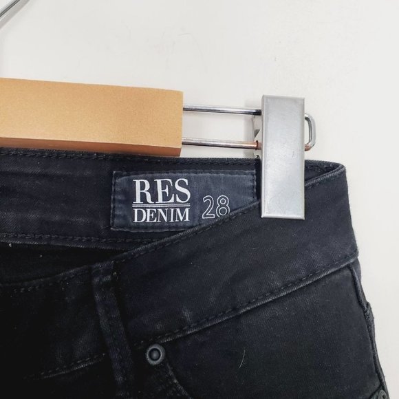 Revolve Res Denim Trash Queen Skinny Mid  Rise Black 28 - Picture 5 of 13